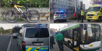 Dítě na kole vjelo pod trolejbus