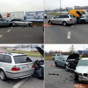 Střet aut na Borech