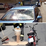 Střet motocyklu s autem