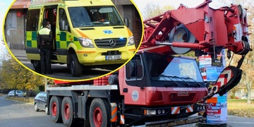 Neřízený jeřáb vjel na Borech do křižovatky