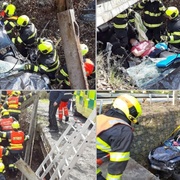 Zfetovaný a opilý řidič vytlačil auto řízené ženou do řeky