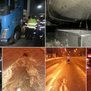 Kamion rozlil naftu po polovině Plzně