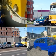 Střet auta s tramvají
