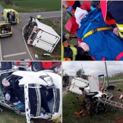 Hasiči museli řidiče vystříhat - video celého zásahu