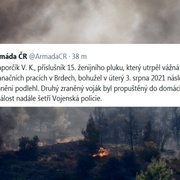 Armáda potvrdila dnešní smrt praporčíka V. K.