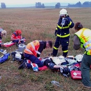 Vážná nehoda motorkáře u Olympie v Plzni