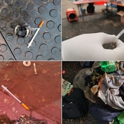 Odvrácená strana vyhřívaného stanu pro bezdomovce