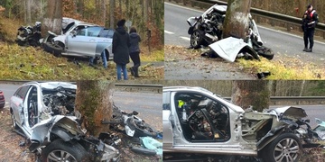 Čelní náraz do stromu jednadvacetiletý řidič nepřežil