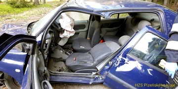 Řidič po nárazu do stromu bohužel zemřel