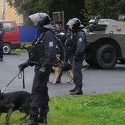 Utkání s Baníkem provázely silné policejní manévry