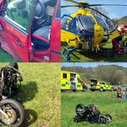 Víkendové nehody motorkářů, bohužel nechyběla ani vážná zranění