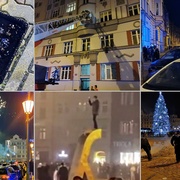 Se světlicí v obličeji spadl pod taxík, šplh po kašně, hořící večeře a další