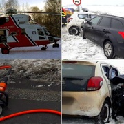 Těžce zraněnou řidičku museli z vraku vystříhat hasiči