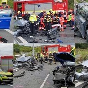 Čelní střet u Olympie, jeden z řidičů jel po přivaděči v protisměru