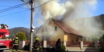 Požár rodinného domu