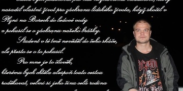 Poděkování hrdinovi od rodiny zesnulého muže