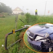 Řidička usnula za volantem a projela dvěma zahradami