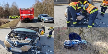 Během střetu bylo jedno z vozidel odhozeno do lesa