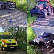 Opilý skútrista naboural traktor a vážně se zranil