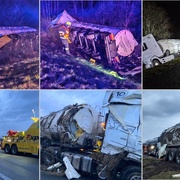 Převrácená cisterna s mlékem uzavřela dálnici D5