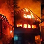 Noční požár dům zcela zničil