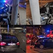 Dopravní nehoda v centru Plzně, řidič měl téměř tři promile