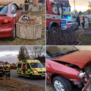 Zraněného řidiče z vozu vynesli svědci