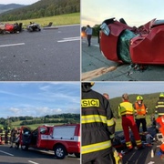 Motorkář po střetu s autem zemřel - aktualizováno