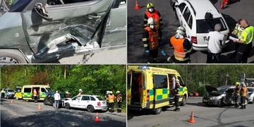 "Dvojitá" dopravní nehoda na Bílé hoře