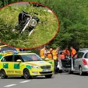 Tragická nehoda v Plzni, motorkář střet nepřežil