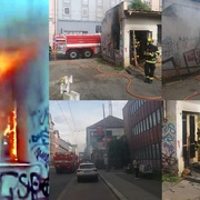 Požár v centru Plzně