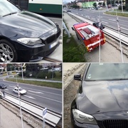 Mladá řidička uvízla na Slovanech v kolejišti