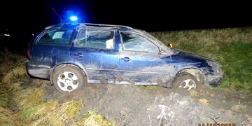 Řidič se chtěl vyhnout divokým prasatům, skončil ale v kotrmelcích