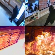 Muž s maskou zapálil pizzerii Turbo Pizza