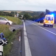 Motorkáři vběhla srna do jízdní dráhy