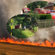 U rozsáhlého požáru zasahuje deset jednotek hasičů