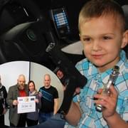 Malý Matyášek vyhrál bitvu s tumorem a dnes převzal 78.260 pro jiné nemocné děti