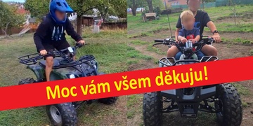 Jedenáctiletý kluk má díky vám svoji čtyřkolku zpět, on i jeho rodina vám moc děkuje