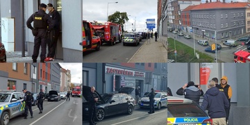 Policejní manévry na Slovanech, část Mikulášské je uzavřena