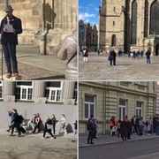 Šestačtyřicet demonstrantů a jeden pes