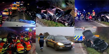 Řidič se sehnul pro kapesník a následnou nehodu nepřežili dva lidé