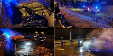 Požár auta u plzeňské věznice