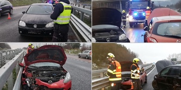 Střet vozů na přivaděči k Plzni