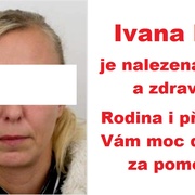 Ivana M. je nalezena, je živá a zdravá