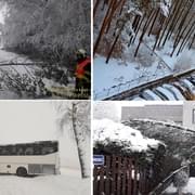 Sněhová kalamita, hasiči registrují stovky výjezdů