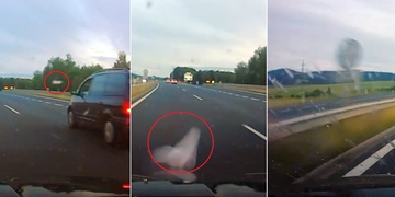 Chtěl se mstít a tak na dálnici hodil předjíždějícímu vozu do předního skla lahev s pitím