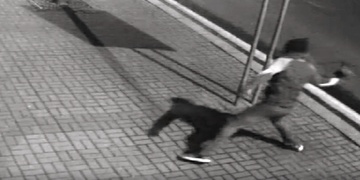 Vandal prohodil dlažební kostku dveřmi herny