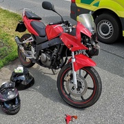 Střet auta s motocyklem