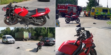 Střet motocyklu s autem