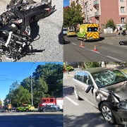 Střet auta s šestnáctiletým motocyklistou